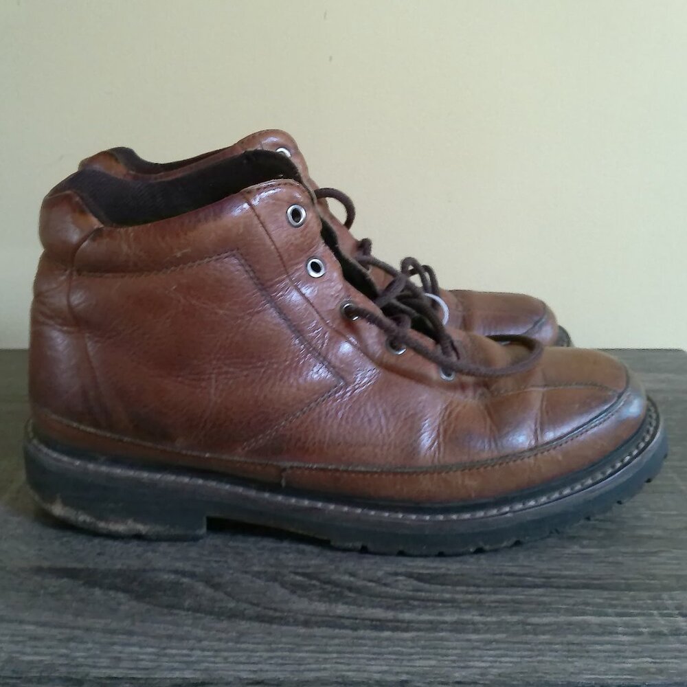 RJ Colt Babson Leather Lace-Up Boots Brown Men’s Size 12